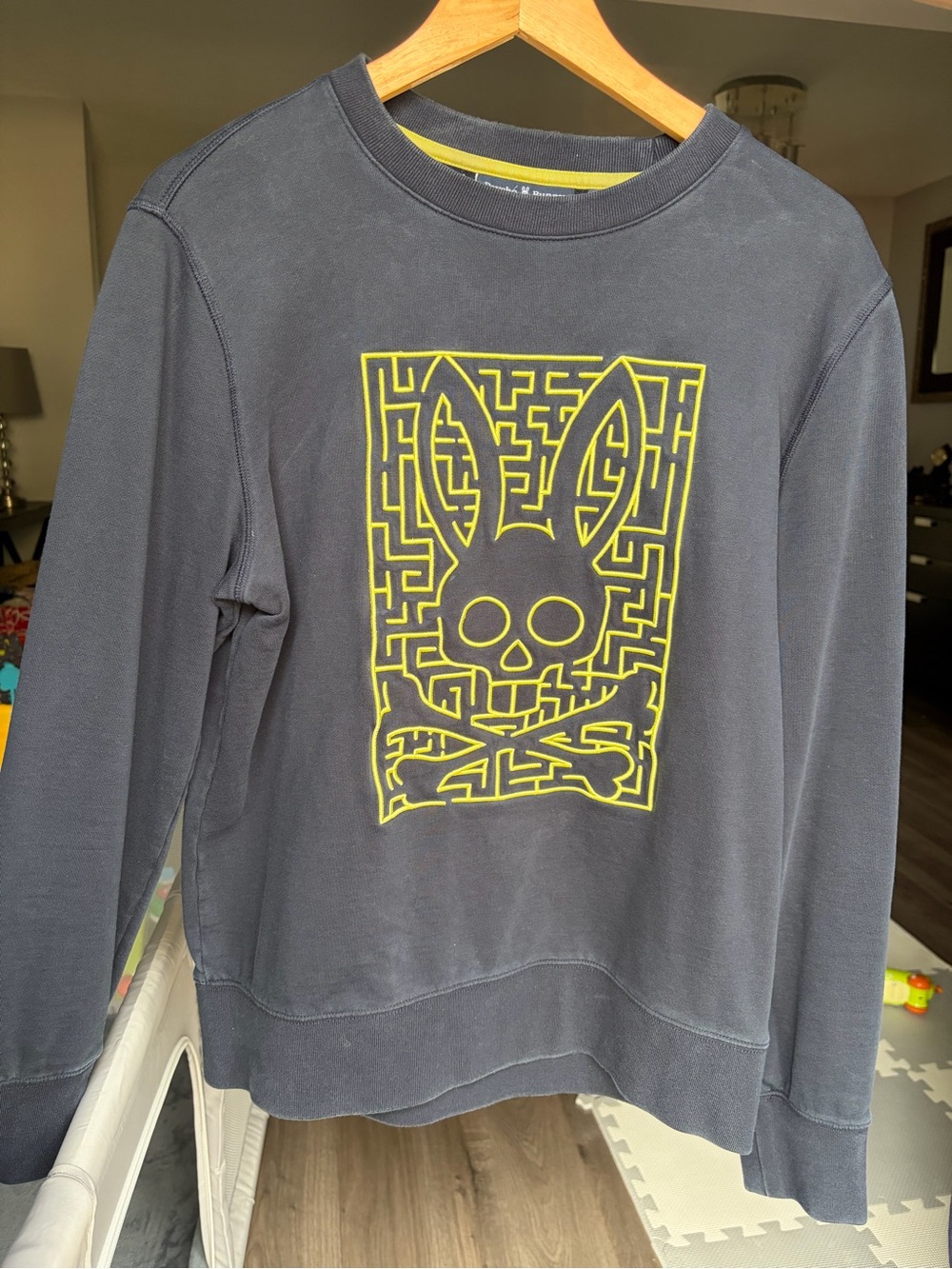 Psycho Bunny Pisani Embroidered crew neck sweatshirt, Navy - Picture 2 of 6